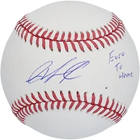 Baseball autographié par Jazz Chisholm Jr. des Yankees de New York avec l'inscription « Euro to Home »