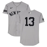 Jazz Chisholm Jr. New York Yankees Game-Used #13 Gray Nike Jersey vs. Houston Astros on September 4, 2025