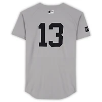 Maillot Nike gris n° 13 de Jazz Chisholm Jr. des Yankees de New York, utilisé lors du match contre les Astros de Houston, le 4 septembre 2025