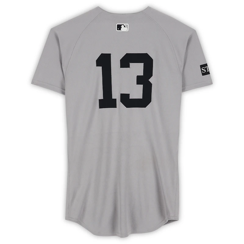 Jazz Chisholm Jr. New York Yankees Game-Used #13 Gray Nike Jersey vs. Toronto Blue Jays on July 23, 2025 