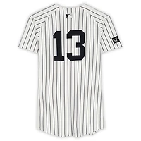 Jazz Chisholm Jr. New York Yankees Game-Used #13 White Pinstripe Jersey vs. Minnesota Twins on August 13, 2025