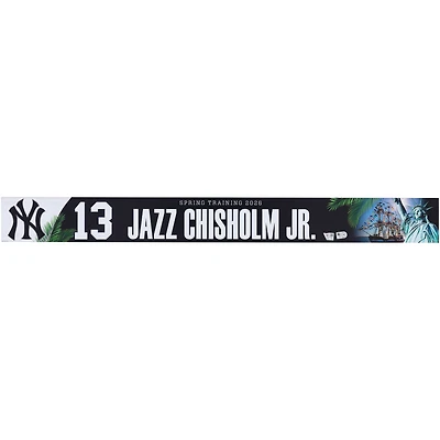 Plaque nominative n° 13 de Jazz Chisholm Jr., émise par les Yankees de New York lors du camp d'entraînement printanier de la MLB 2026