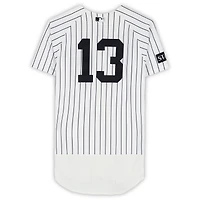 Jazz Chisholm Jr. New York Yankees Player-Worn #13 White Pinstripe Jersey vs. Kansas City Royals on April 19, 2026