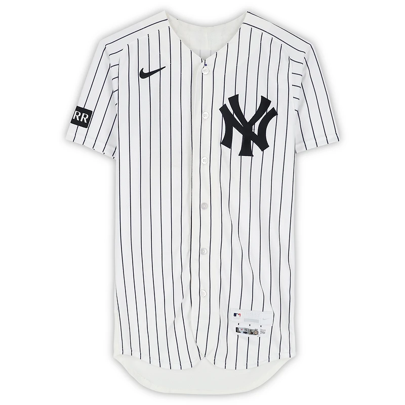 Jazz Chisholm Jr. New York Yankees Player-Worn #13 White Pinstripe Jersey vs. Kansas City Royals on April 19, 2026