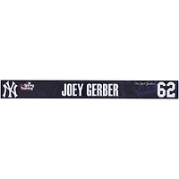 Joey Gerber New York Yankees Player-Issued #62 Navy Nameplate de l'entraînement de printemps 2024 de la MLB