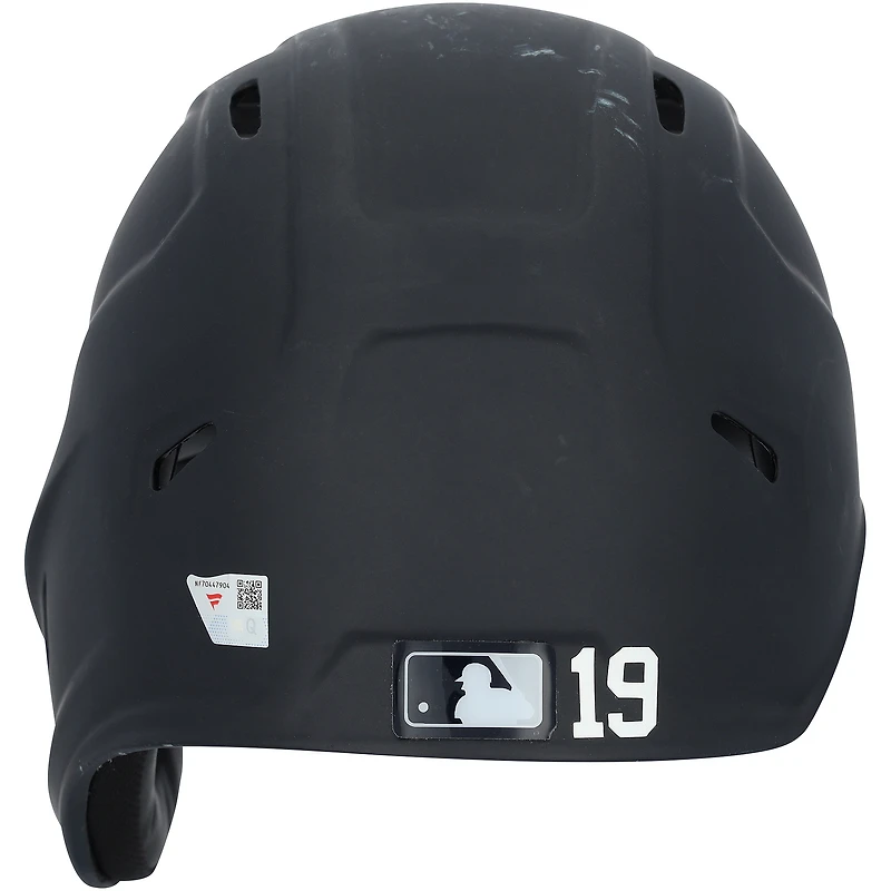 Jon Berti New York Yankees Game-Used #19 Navy Batting Helmet vs. Houston Astros on March 31, 2024