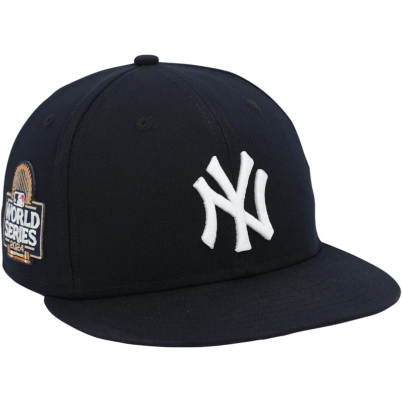 Casquette New Era bleu marine de Jon Berti, joueur des Yankees de New York, contre les Dodgers de Los Angeles, le 30 octobre 2024 - Match 5 des Séries mondiales