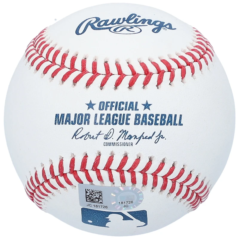 Balle de baseball autographiée par Jorge Posada, des Yankees de New York, avec l'inscription « Hip Hip Jorge »