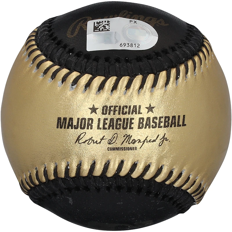 Jorge Posada New York Yankees Autographed Gold and Black Leather Baseball