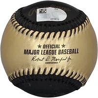 Jorge Posada New York Yankees Autographed Gold and Black Leather Baseball