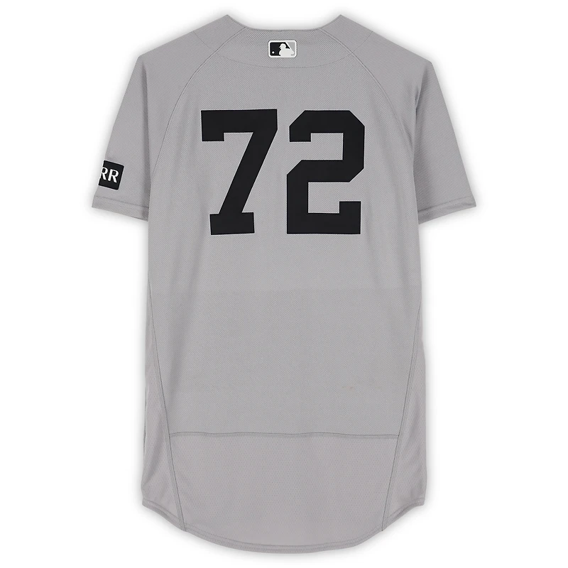 Jose Caballero New York Yankees Game-Used #72 Gray Jersey vs. San Francisco Giants on March 25, 2026