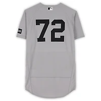 Jose Caballero New York Yankees Game-Used #72 Gray Jersey vs. San Francisco Giants on March 25, 2026