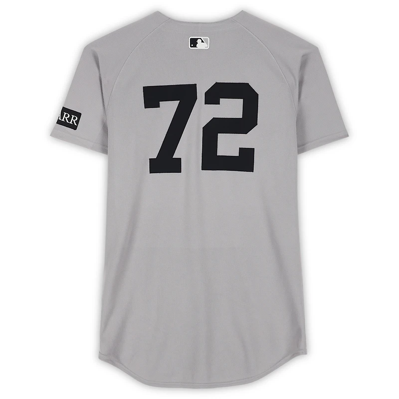 Jose Caballero New York Yankees Game-Used #72 Gray Nike Jersey vs. Toronto Blue Jays on October 4, 2025 - ALDS Game 1