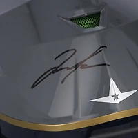 Casque de receveur gris et bleu marine autographié par Jose Trevino des Yankees de New York lors de la saison 2023 de la MLB