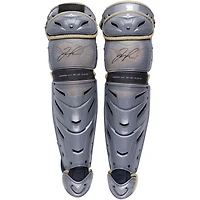 Jose Trevino New York Yankees Autographed Game-Used Gray Shin Guards from the 2023 MLB Season