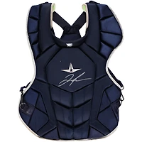 Protecteur de poitrine bleu marine autographié par Jose Trevino des Yankees de New York lors de la saison 2023 de la MLB - RG13309084