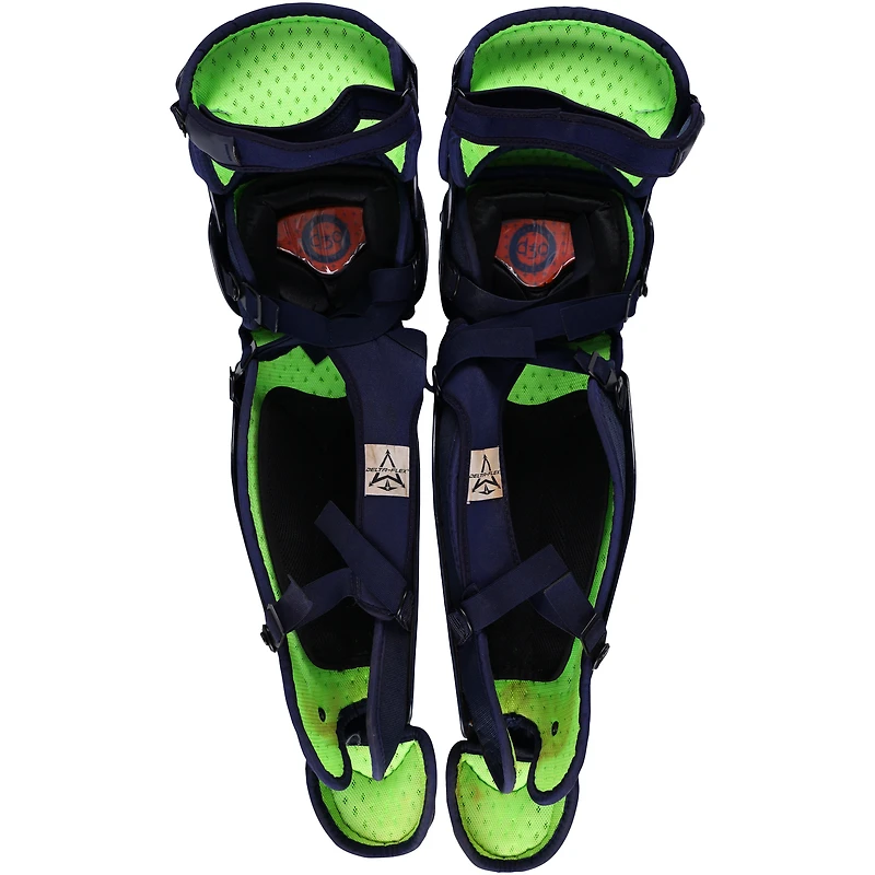 Jose Trevino New York Yankees Autographed Game-Used Navy Shin Guards from the 2023 MLB Season - RG13309095-96