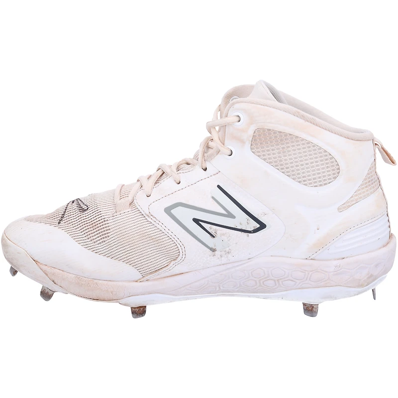 Jose Trevino New York Yankees Autographed Game-Used White & Gray New Balance Cleats from the 2023 MLB Season
