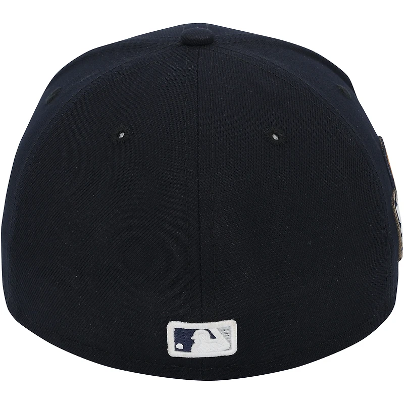 Casquette New Era bleu marine portée par José Trevino des Yankees de New York contre les Dodgers de Los Angeles le 30 octobre 2024 - Match 5 des Séries mondiales