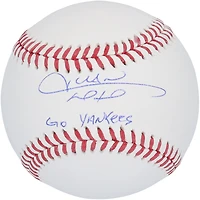 Ballon de baseball autographié par Juan Soto des Yankees de New York avec l'inscription « Go Yankees »