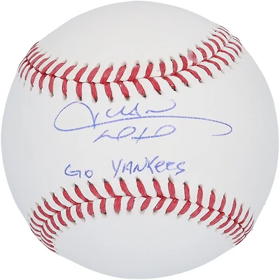 Ballon de baseball autographié par Juan Soto des Yankees de New York avec l'inscription « Go Yankees »