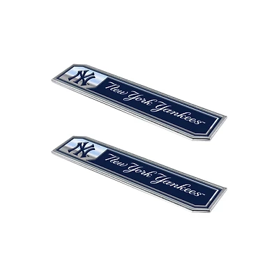 Logo Brands  New York Yankees 2-Pack Embossed Truck Emblem Set