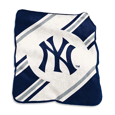 Couverture à rayures Raschel 50" x 60" des Yankees de New York, logo de marque