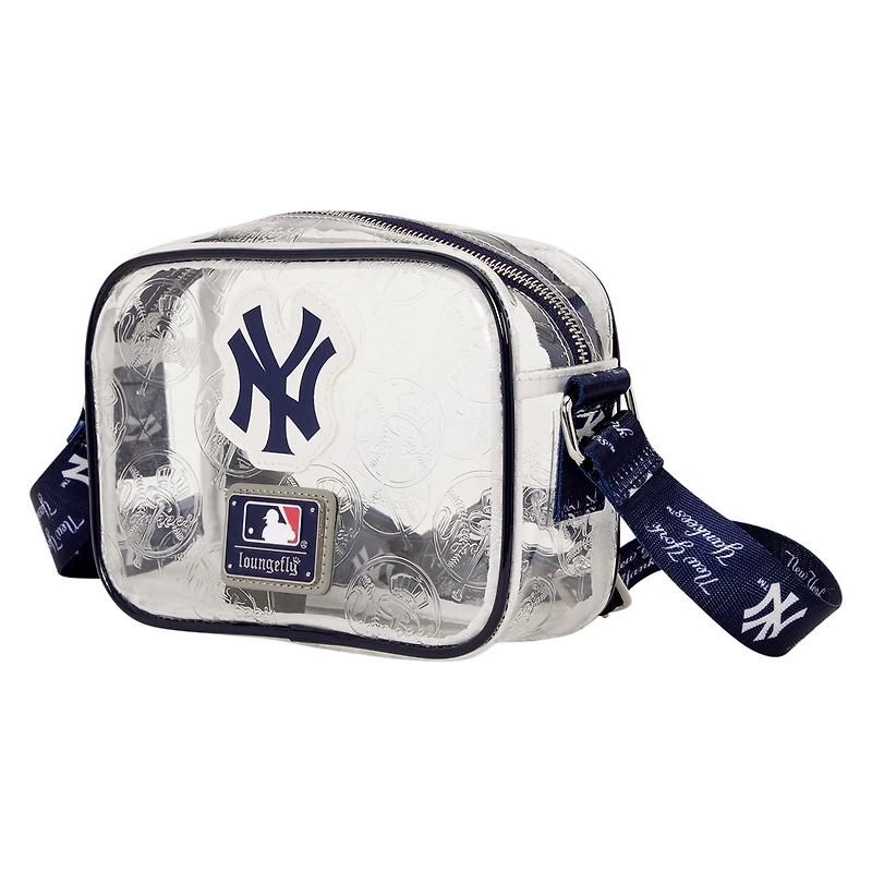 Loungefly New York Yankees Clear All Over Logo Crossbody Bag