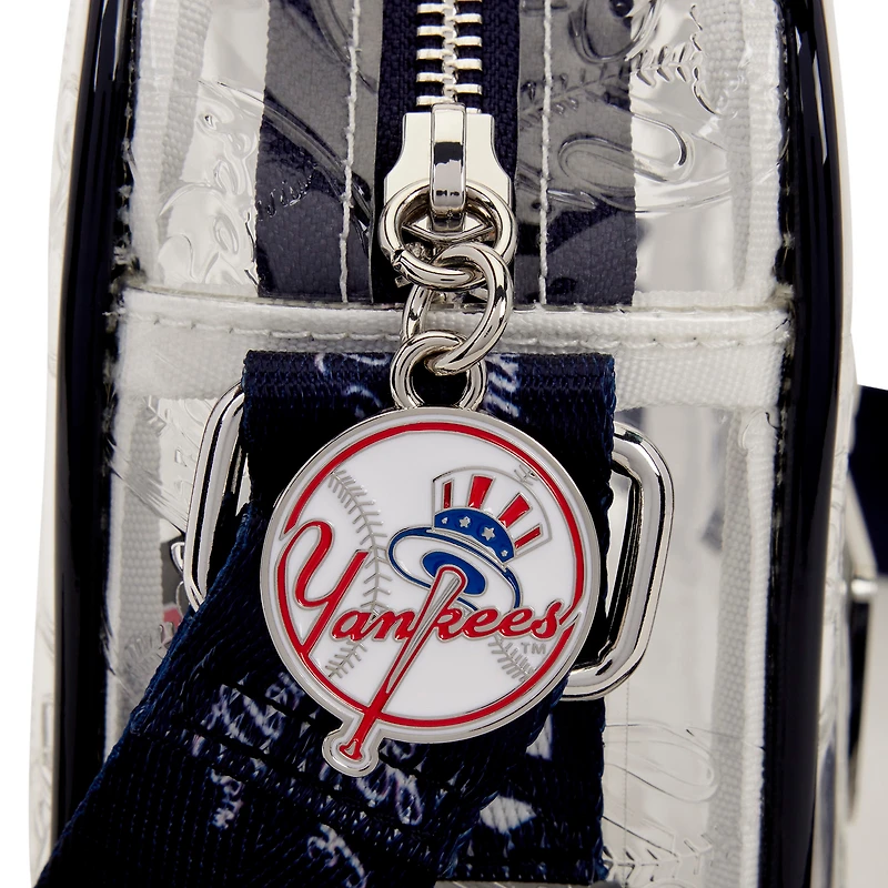 Loungefly New York Yankees Clear All Over Logo Crossbody Bag