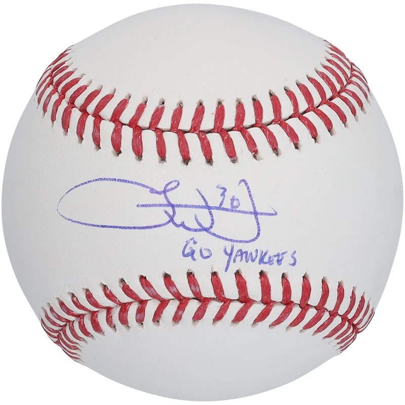 Baseball autographié par Luke Weaver des Yankees de New York avec l'inscription « Go Yankees »