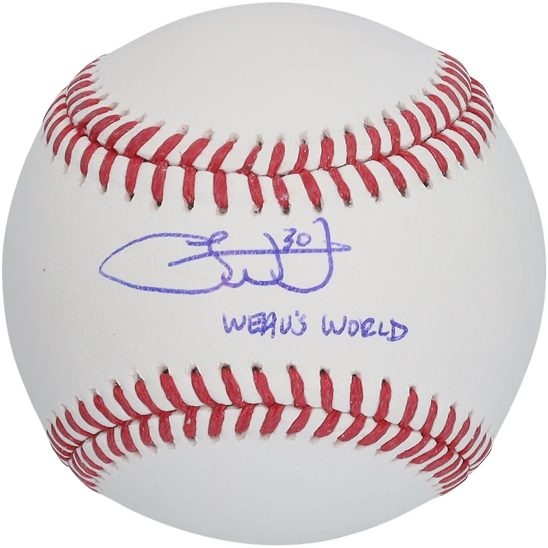 Baseball autographié par Luke Weaver des Yankees de New York avec l'inscription « Weav's World »