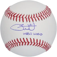 Baseball autographié par Luke Weaver des Yankees de New York avec l'inscription « Weav's World »
