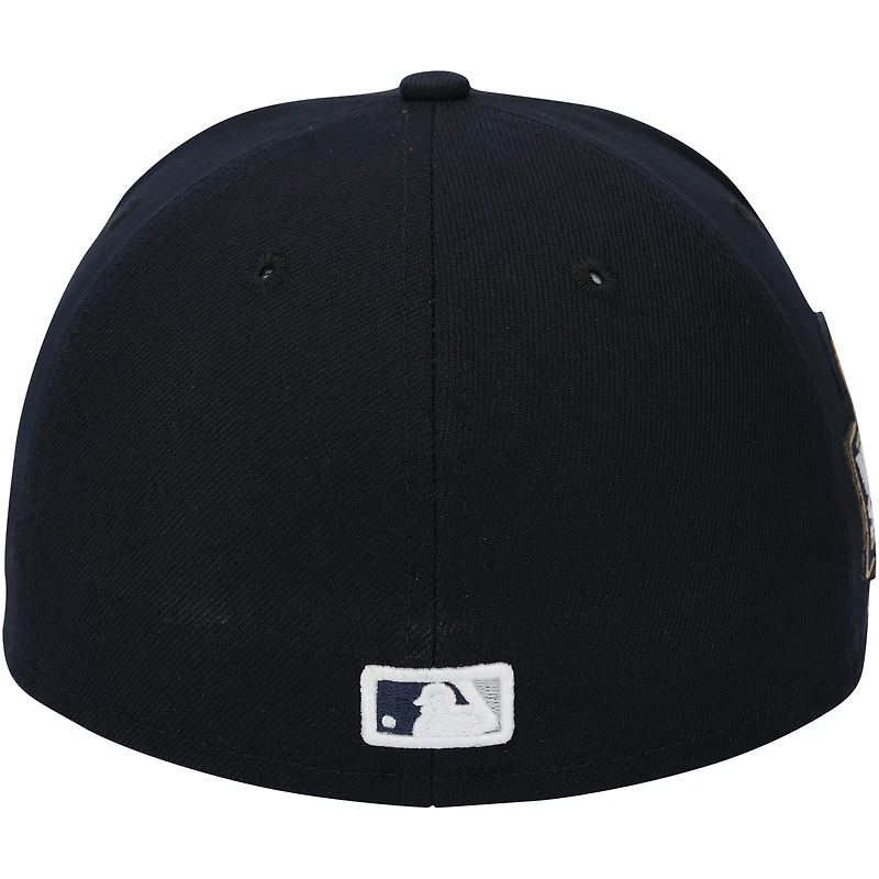 Casquette New Era bleu marine Luke Weaver des Yankees de New York, utilisée lors du match contre les Dodgers de Los Angeles le 30 octobre 2024 - 5e match des Séries mondiales