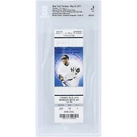 Mariano Rivera New York Yankees Autographed 1,000th Career Game Beckett Fanatics Witnessed Authenticated 9/10 Ticket from May 25, 2011 with "1,000th Career Game" Inscription