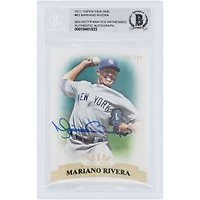 Mariano Rivera New York Yankees Autographié 2011 Topps Tier One #63 #/799 Beckett Fanatics Witnessed Authenticated 10 Card