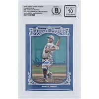 Mariano Rivera New York Yankees Autographié 2013 Topps GQ Cadre Bleu #86 #/499 Beckett Fanatics Témoin Authentifié 10 Carte