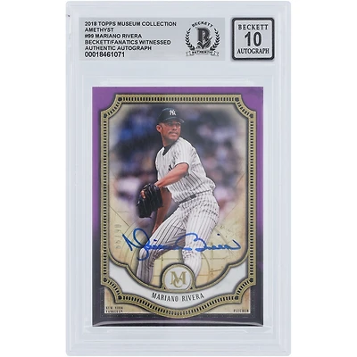 Mariano Rivera New York Yankees Autographed 2018 Topps Museum Collection Amethyst #99 #/99 Beckett Fanatics Witnessed Authenticated 10 Card