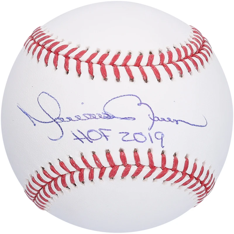 Balle de baseball autographiée par Mariano Rivera des Yankees de New York avec inscription « HOF 19 »