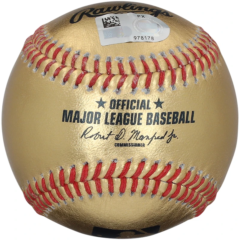 Mariano Rivera New York Yankees Autographed Gold Leather Baseball