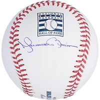 Balle de baseball autographiée par Mariano Rivera, des Yankees de New York, avec le logo du Temple de la renommée