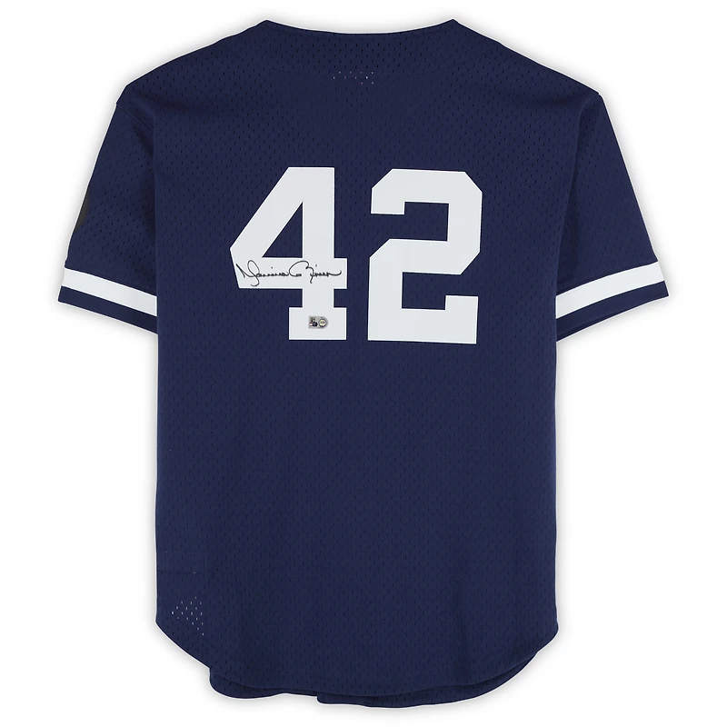 Maillot authentique dédicacé Mitchell & Ness 1997 des Yankees de New York, Mariano Rivera, bleu, V106832, 45845, AUTJERBSB, JRSYRI0237