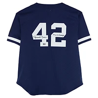 Mariano Rivera New York Yankees Autographed Navy Mitchell & Ness Authentic Jersey with "99 WS Champs" Inscription