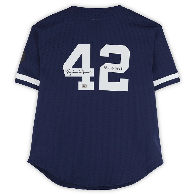 Mariano Rivera New York Yankees Autographed Navy Mitchell & Ness Authentic Jersey with "99 WS MVP" Inscription