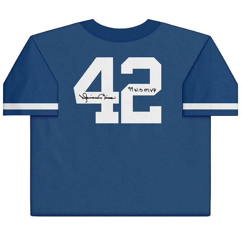 Maillot authentique Mitchell & Ness bleu autographié par Mariano Rivera des Yankees de New York, avec inscription « 99 WS MVP », V106832. Maillot Mariano Rivera AUT BB, 45845 AUTJERBSB JRSYRI0238 #1
