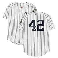 Maillot authentique Mitchell & Ness blanc autographié par Mariano Rivera des Yankees de New York (2013)