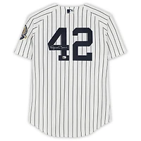 Maillot authentique Mitchell & Ness blanc autographié par Mariano Rivera des Yankees de New York (2013)