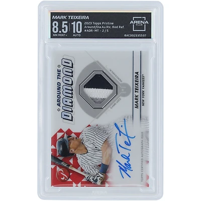 Mark Teixeira New York Yankees Autographed 2023 Topps Pristine 3 Color Game Used Relic #ADR-MT #2/5 Arena Club Authenticated 8.5/10 Card - 10,10,9.5,8 Subgrades