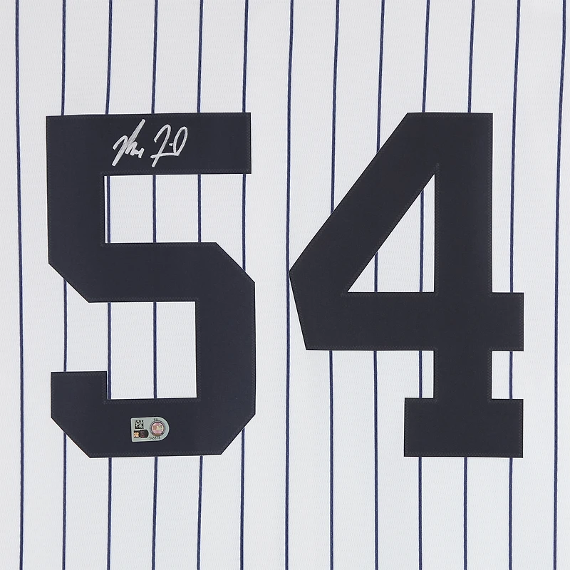Maillot réplique blanc Nike autographié par Max Fried des Yankees de New York