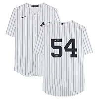 Maillot réplique blanc Nike autographié par Max Fried des Yankees de New York