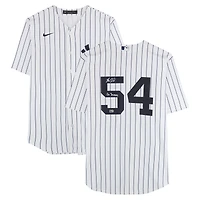Max Fried New York Yankees Autographed White Nike Replica Jersey with "Go Yankees" Inscription 
